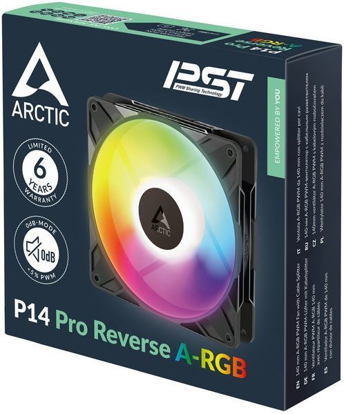 Вентилятор Arctic P14 Pro Reverse A-RGB Black (ACFAN00323A) ACFAN00323A фото