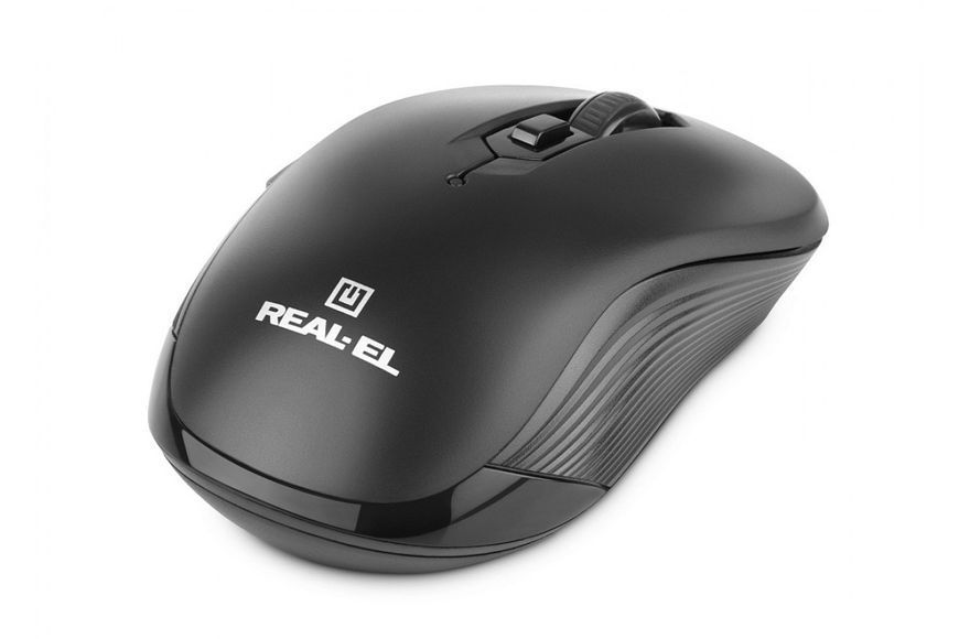 Миша бездротова REAL-EL RM-331W Black EL123200044 фото