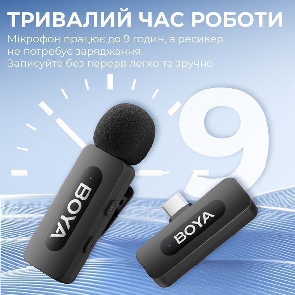 Мікрофон BOYA BY-V10 Type-C Black BY-V10 фото