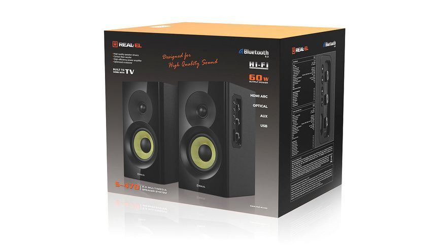 Акустична система REAL-EL S-470 Black EL121200018 фото