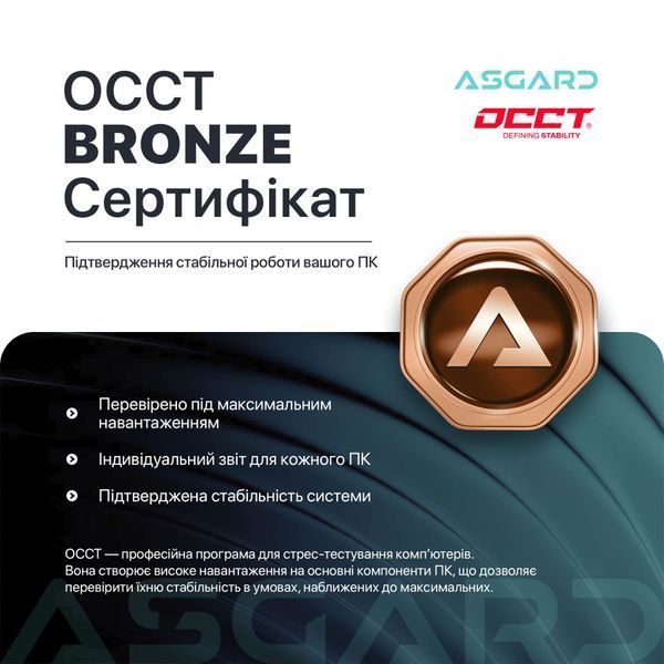 Ігровий комп`ютер ASGARD GAMER 5060 8GB / Ryzen 5 9600X / DDR5 32GB / SSD 1TB (ASG-G-5060-7520) ASG-G-5060-7520 фото