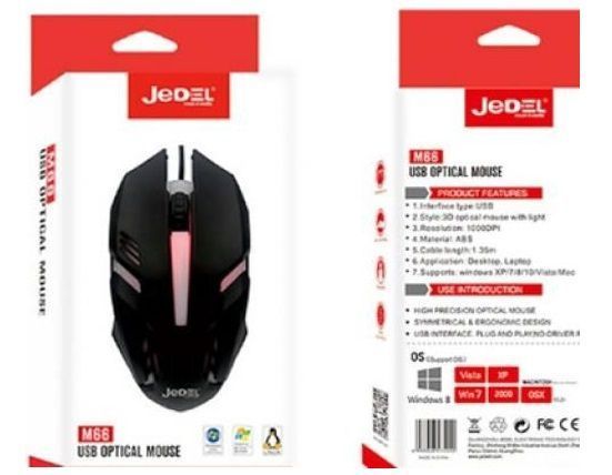 Миша Jedel M66 Black M66-USB фото