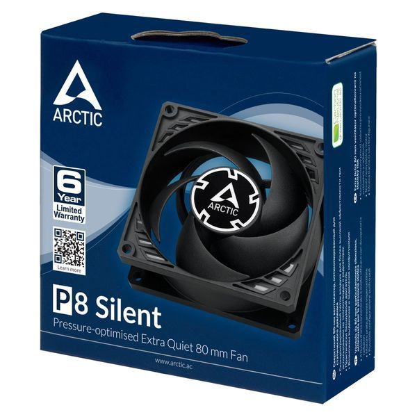 Вентилятор Arctic P8 Silent Black - 5 Pack (ACFAN00301A) ACFAN00301A фото