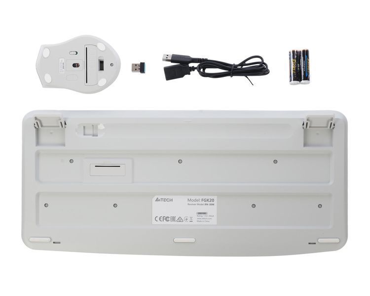 Комплект (клавіатура, миша) бездротовий A4Tech Fstyler FG2500S Plus White FG2500S Plus (White) фото