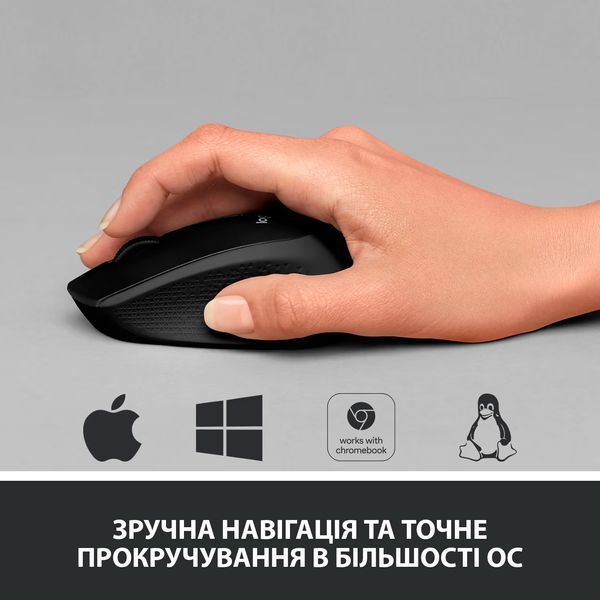 Миша бездротова Logitech M330 Silent Plus Black (910-004909) 910-004909 фото