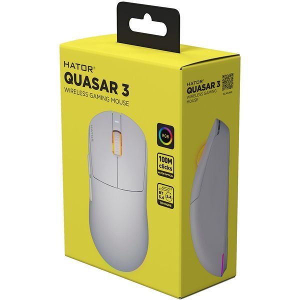 Миша бездротова Hator Quasar 3 Wireless White (HTM731) HTM731 фото