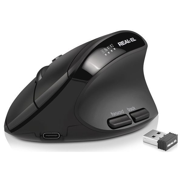 Миша бездротова REAL-EL RM-490W Black EL123200058 фото
