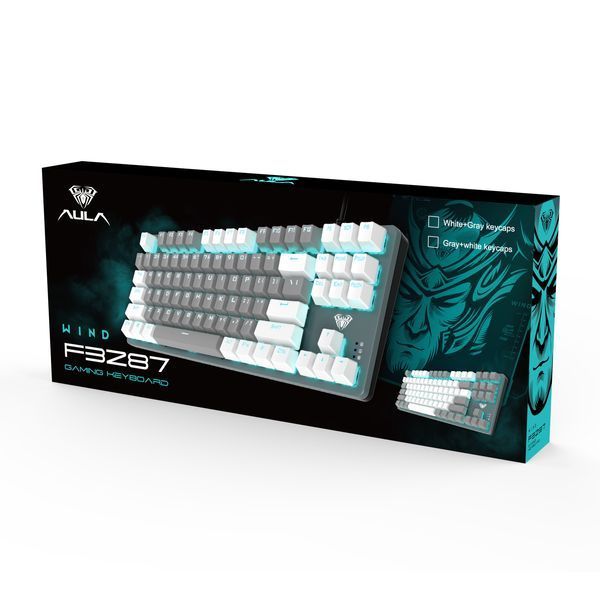 Клавіатура Aula Mechanical F3287 White/Grey Keycap KRGD Blue (6948391240688) 6948391240688 фото