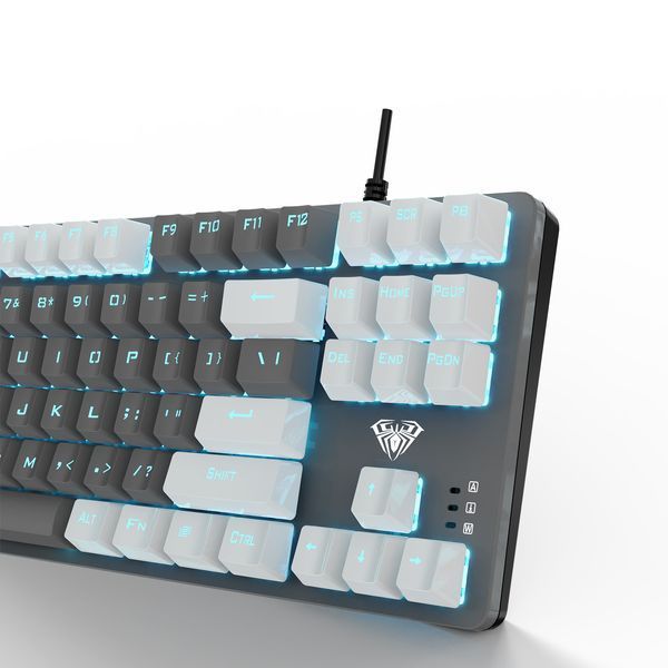 Клавіатура Aula Mechanical F3287 White/Grey Keycap KRGD Blue (6948391240688) 6948391240688 фото