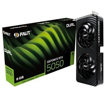 Відеокарта GF RTX 5050 8GB GDDR6 Dual Palit (NE65050019P1-GB2070D) NE65050019P1-GB2070D фото