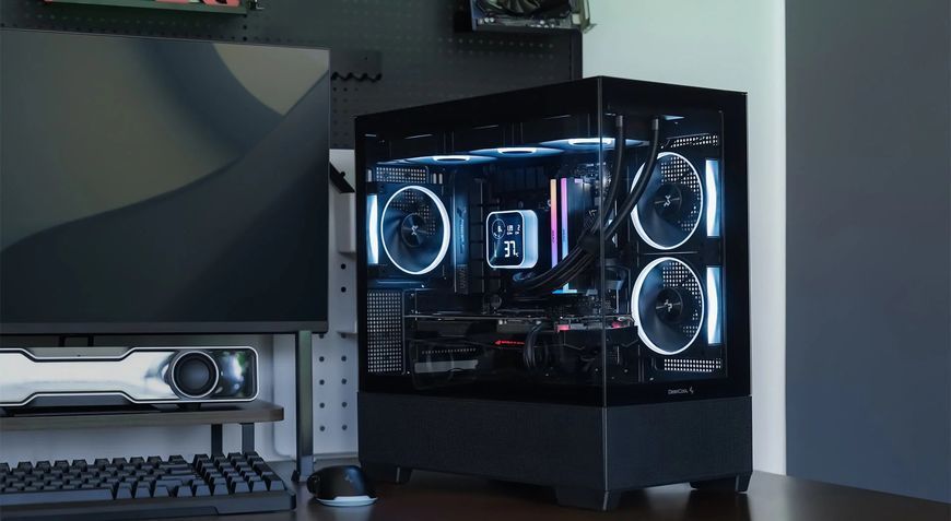 Корпус DeepCool CG380 3F Black (R-CG380-BKAGM3-G) без БЖ R-CG380-BKAGM3-G фото