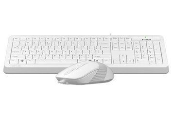 Комплект (клавіатура, миша) A4Tech F1010 White F1010 (White) фото
