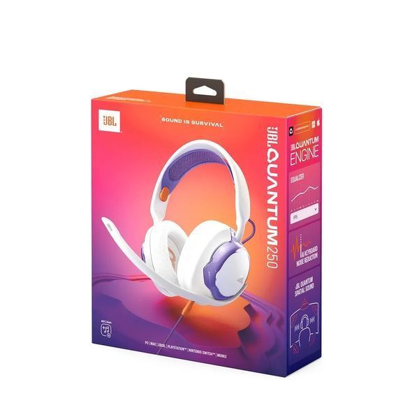 Гарнiтура JBL Quantum 250 White (JBLQTUM250WHT) JBLQTUM250WHT фото