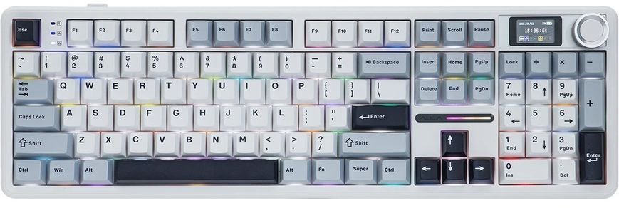 Клавіатура бездротова Aula F108 Pro White (6978080501318) 6978080501318 фото