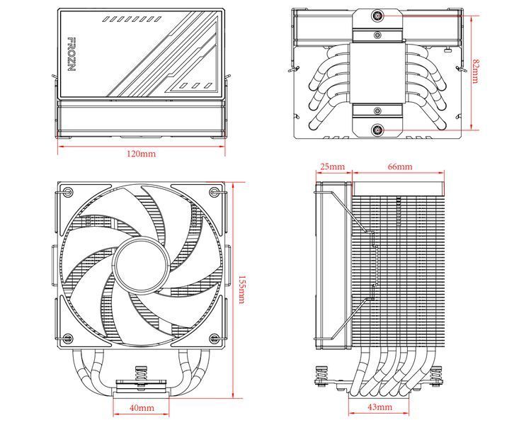 Кулер процесорний ID-Cooling Frozn A610 Black FROZN A610 BLACK фото