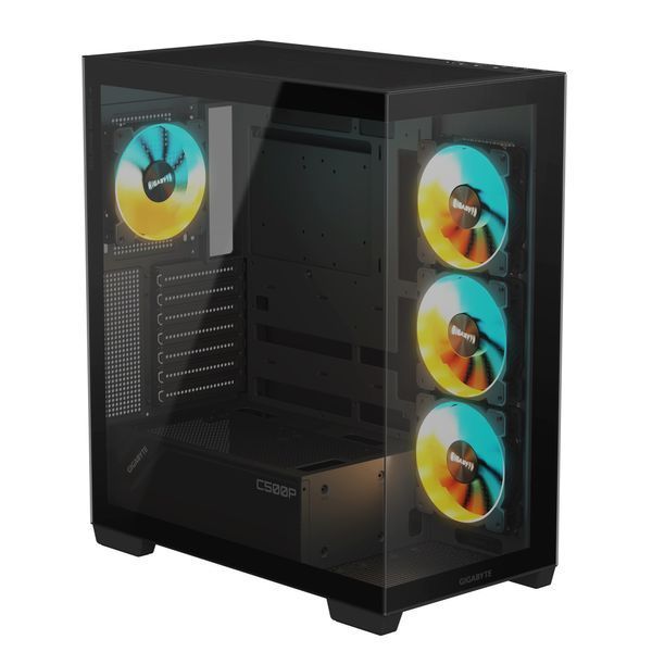 Корпус Gigabyte Aorus C500 Panoramic Stealth Tempered Glass Black без БЖ (GB-C500P ST) GB-C500P ST фото