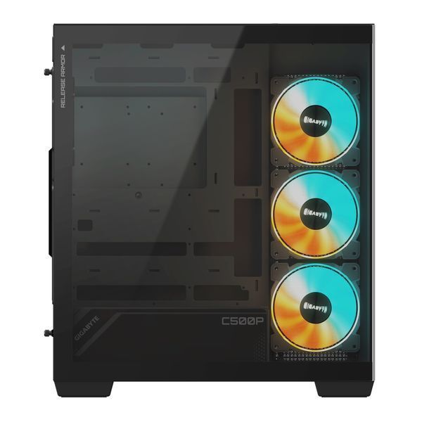 Корпус Gigabyte Aorus C500 Panoramic Stealth Tempered Glass Black без БЖ (GB-C500P ST) GB-C500P ST фото