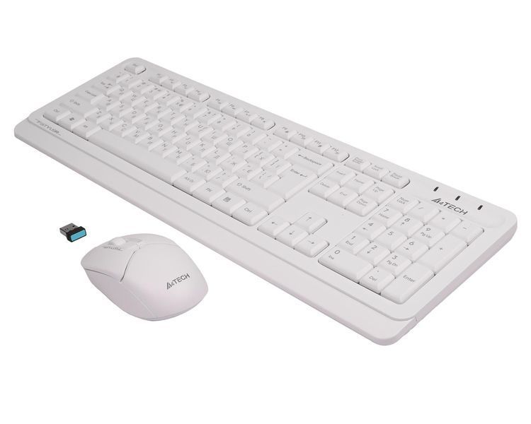 Комплект (клавіатура, миша) бездротовий A4Tech FG1012 White FG1012 (White) фото