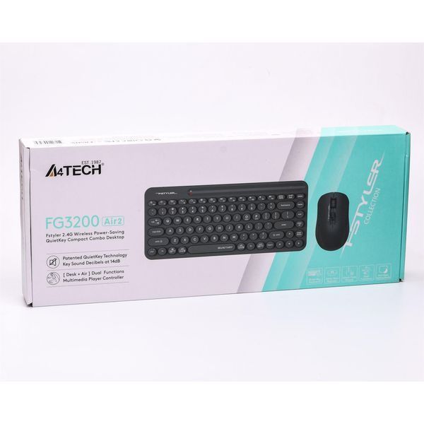 Комплект (клавіатура, миша) бездротовий A4Tech FG3200 Air2 Grey FG3200 Air2 (Grey) фото