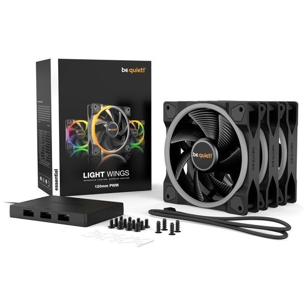 Вентилятор be quiet! Light Wings 120mm PWM 3-Pack Black (BL076) BL076 фото
