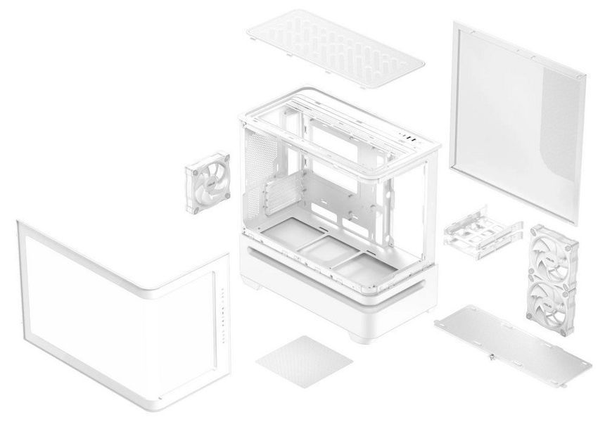 Корпус Asus Prime AP202 ARGB Tempered Glass White без БЖ (90DC00P3-B19000) 90DC00P3-B19000 фото