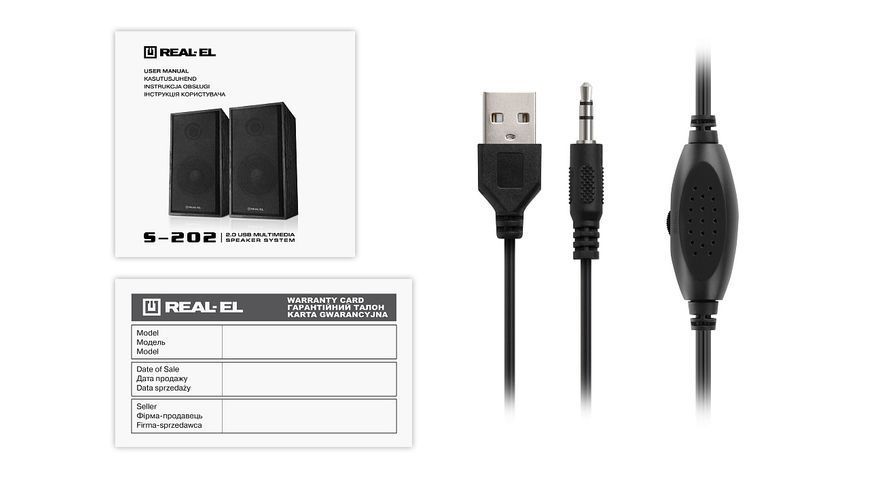 Акустична система REAL-EL S-202 Black EL121200019 фото