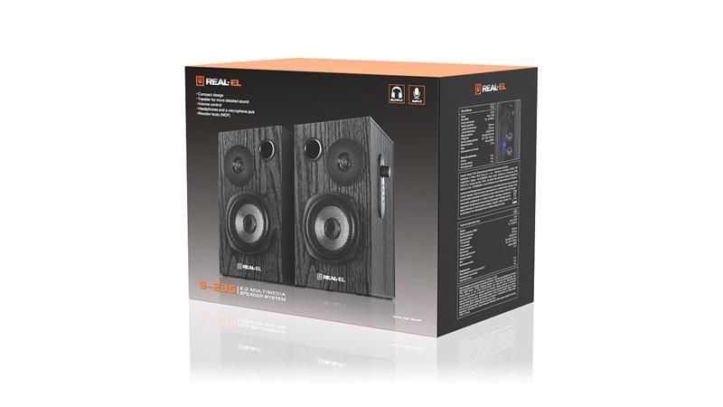 Акустична система REAL-EL S-235 Black EL121200010 фото